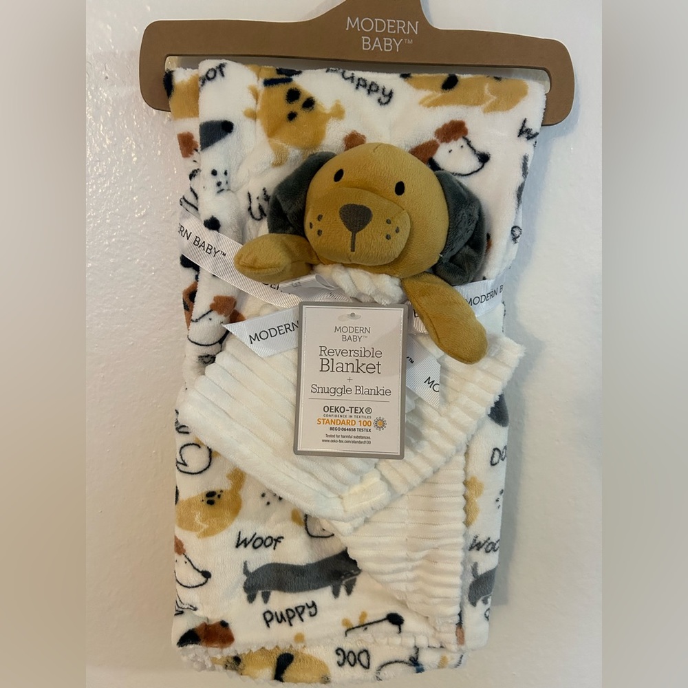 Modern Baby Reversible Blanket + Snuggle Blankie